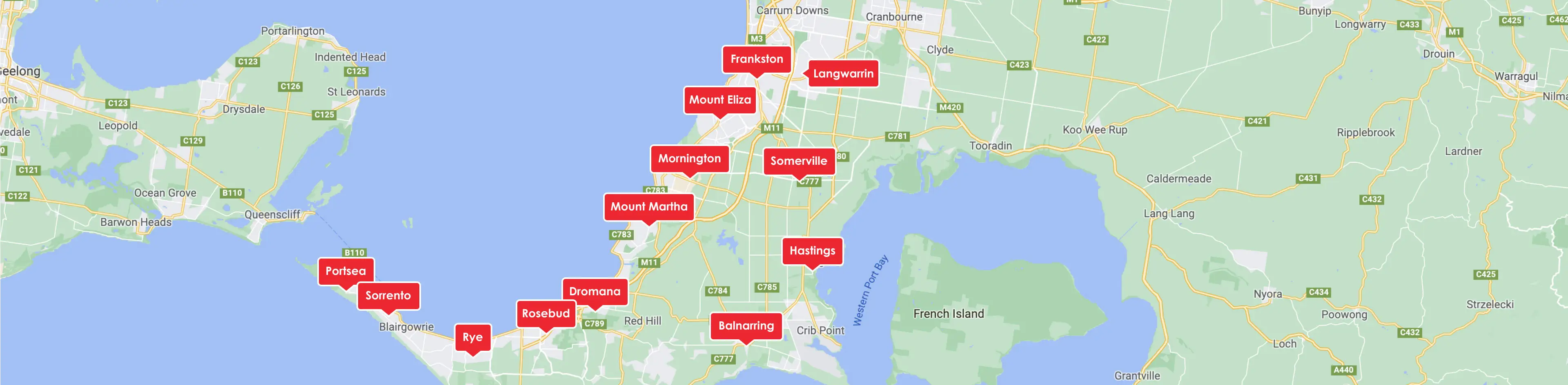 B&D To You Frankston Coverage Map