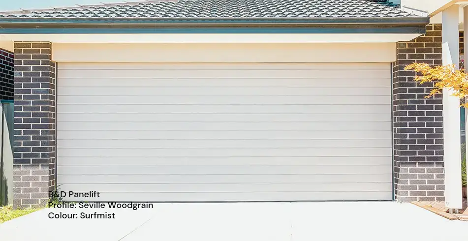 Safe as Can B&D Panelift Seville Surfmist Garage Door