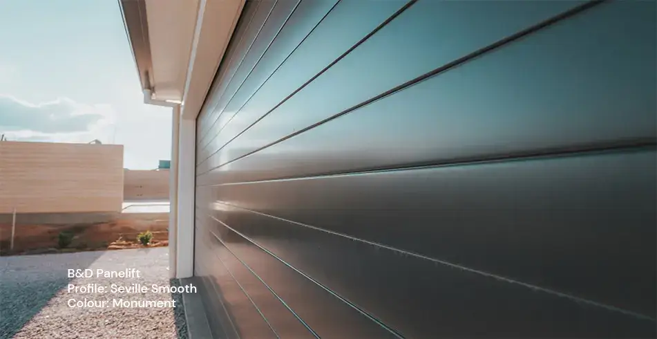 Safe as Can B&D Smooth Nullabor Panelift Garage Door Close Up