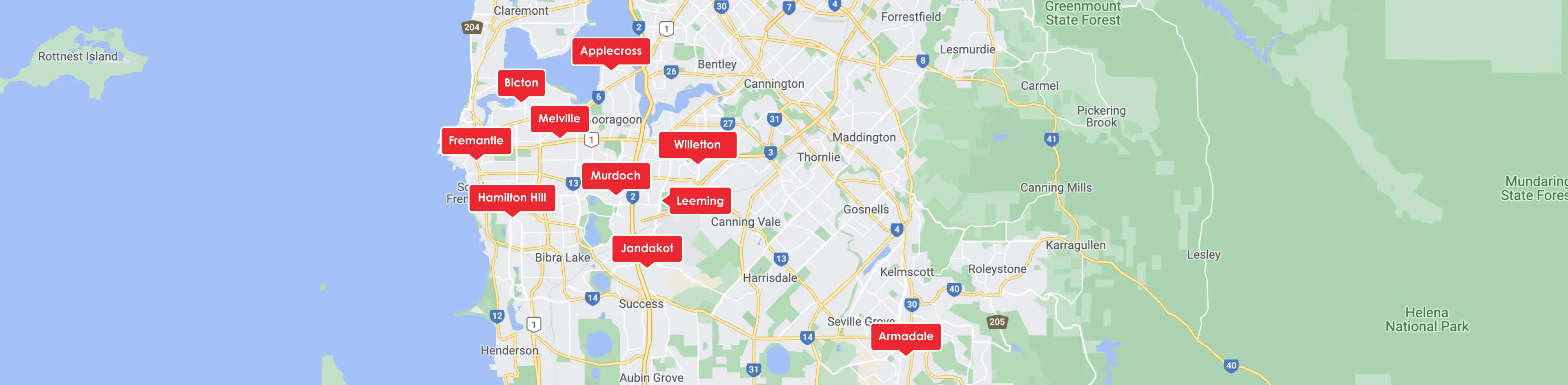 B&D To You Fremantle Coverage Map