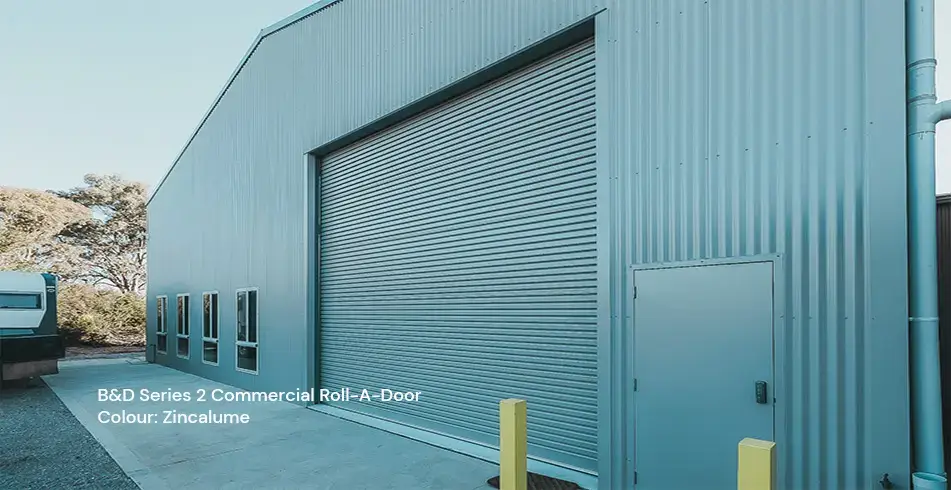 Safe as Can B&D Dover White Series 2 Commercial Roll-A-Door in Zincalume