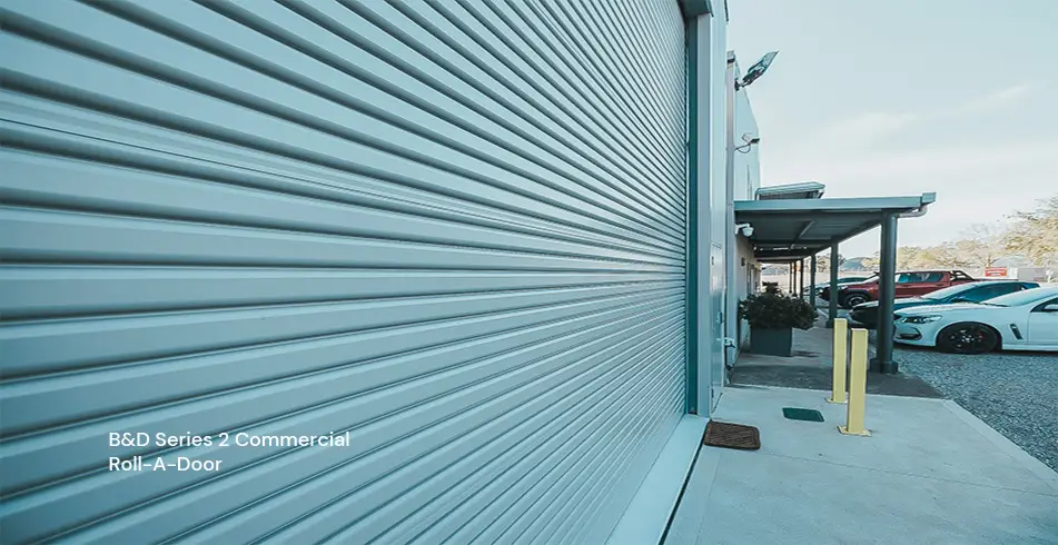 Safe as Can B&D Warehouse exterior with Series 2 Industrial Roll-A-Door