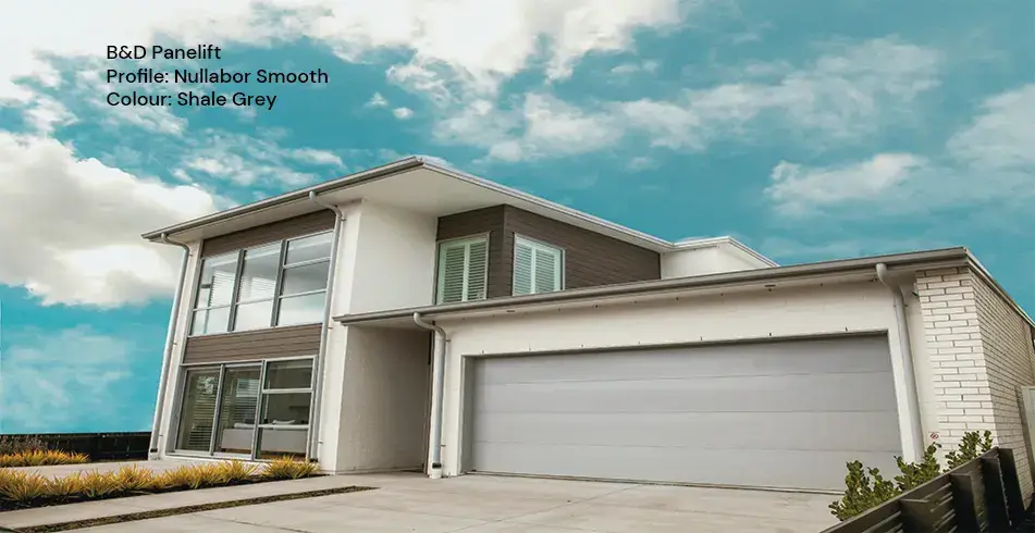 Safe as Can B&D Nullabor Panelift Garage Door in Shale Grey