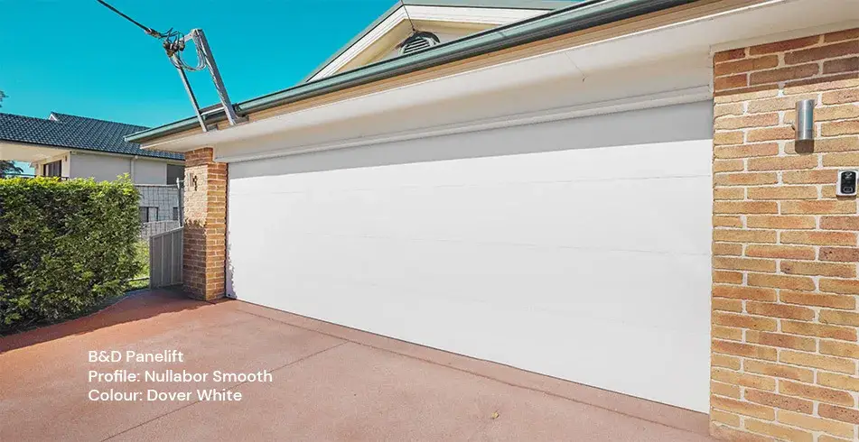 Safe as Can B&D Nullabor Panelift Garage Door in Dover White