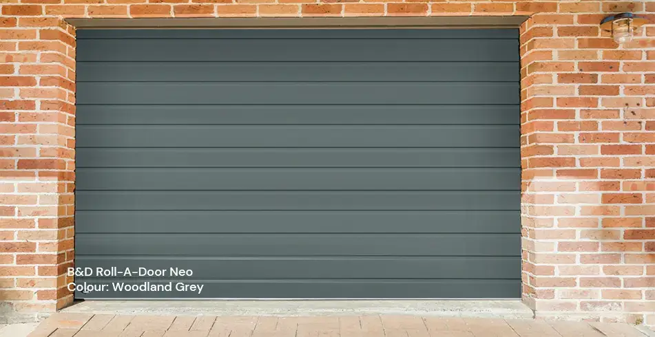 Reliable as Can B&D Roll Door Neo Woodland Grey Garage Door