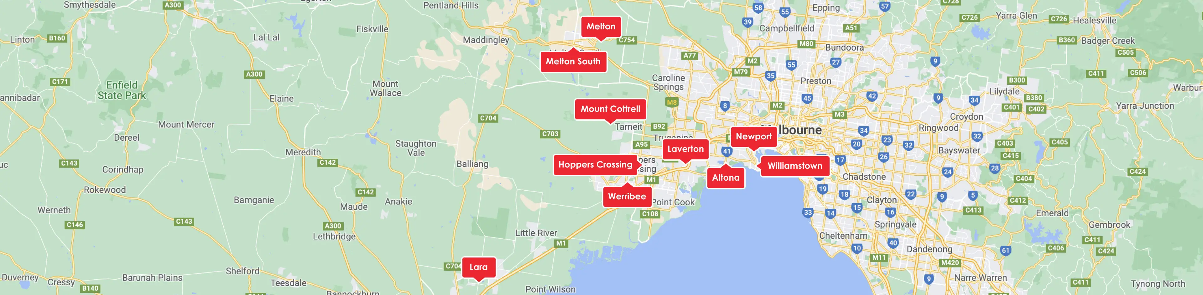 B&D To You Hoppers Crossing Coverage Map