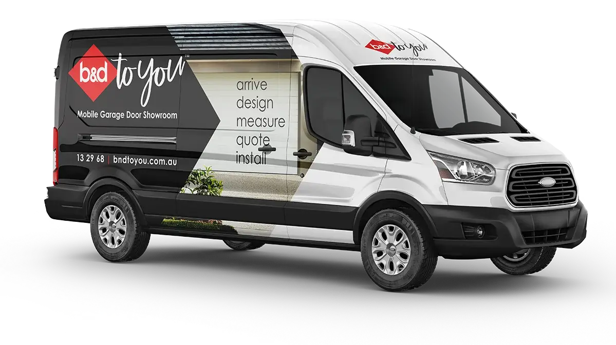 Reliable as Can B&D To You branded van against isolated background