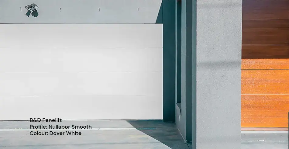 Safe as Can B&D Nullabor Panelift Garage Door Dover White