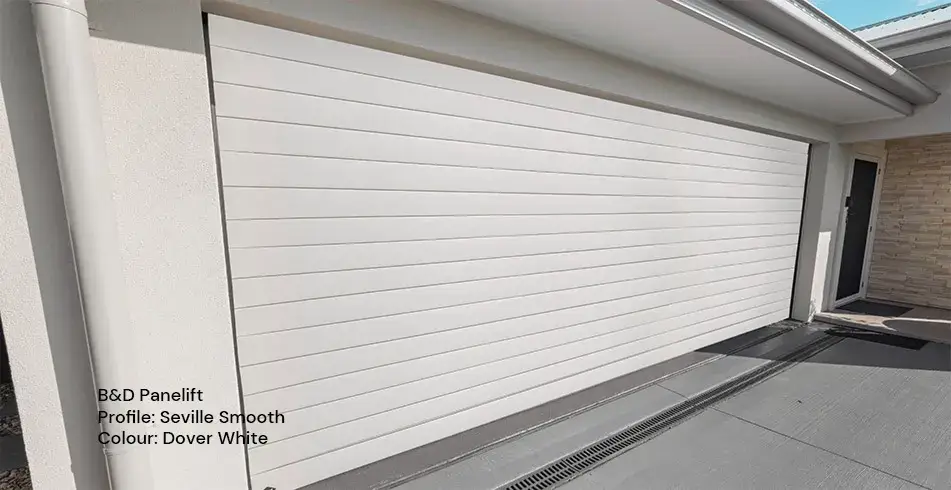 Safe as Can B&D Seville Panelift Garage Door Dover White
