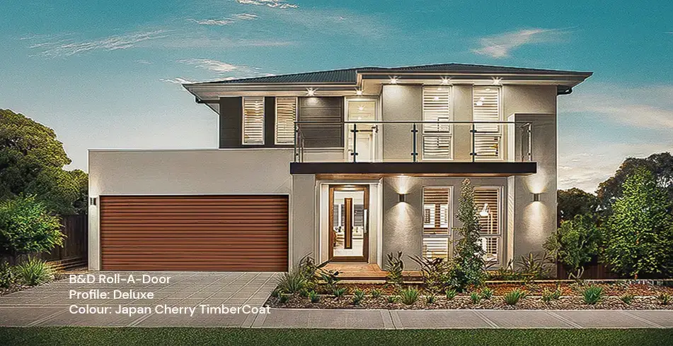 Reliable as Can B&D Roll-A-Door Garage Door Japan Cherry Timber Coat