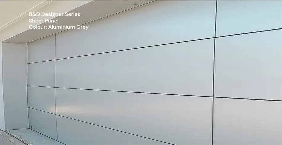 Reliable as Can B&D Aluminium Sheer Panel Garage Door Closeup