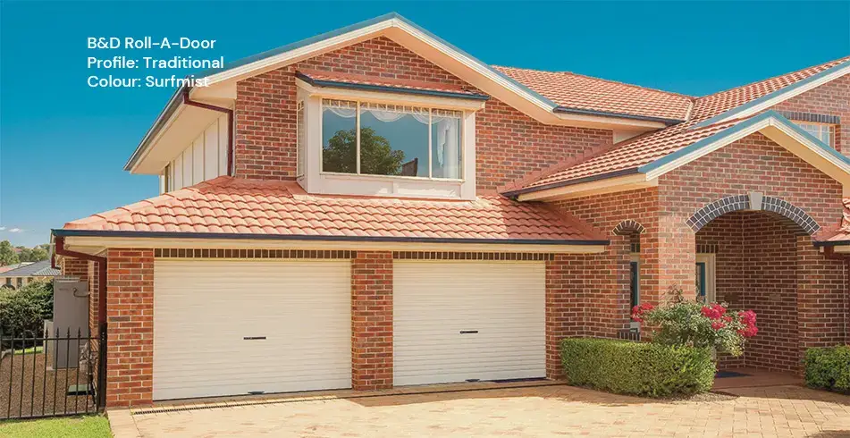Reliable as Can B&D Roll-A-Door Traditional Surfmist Garage Doors