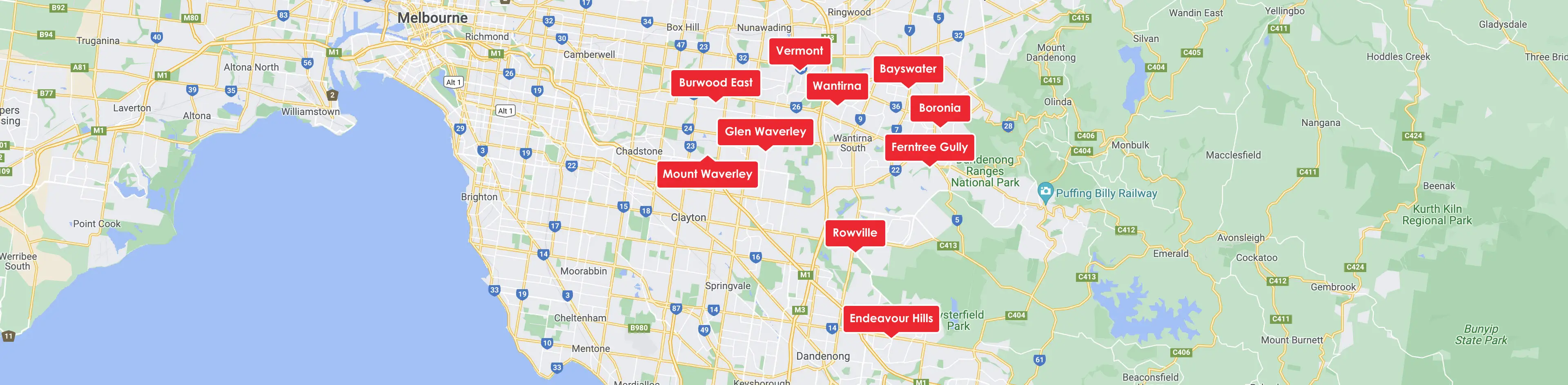 B&D To You Glen Waverley Coverage Map