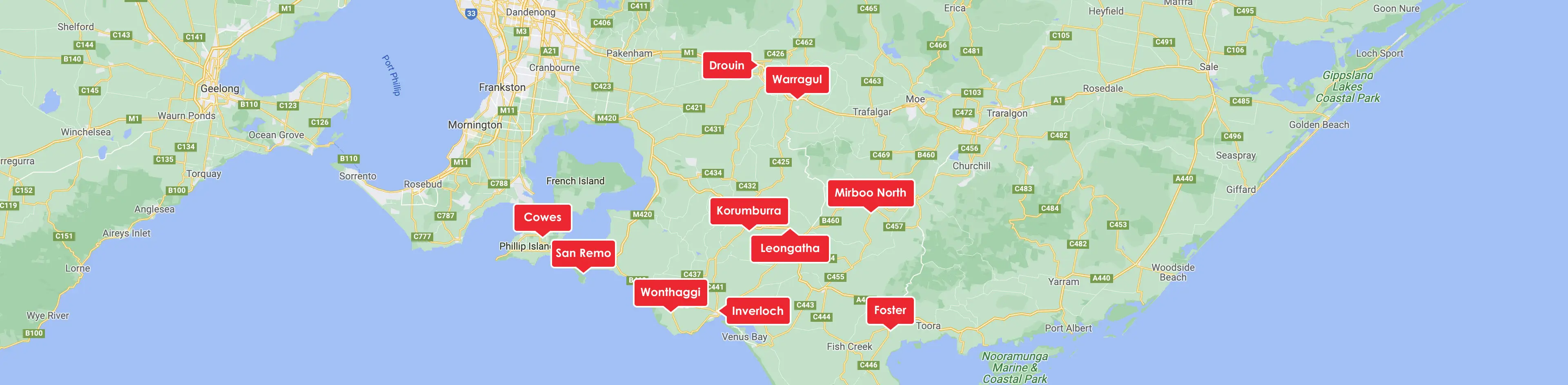 B&D To You Warragul Coverage Map