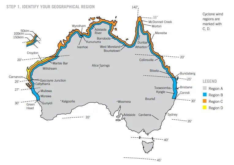 High Wind Regions in Australia