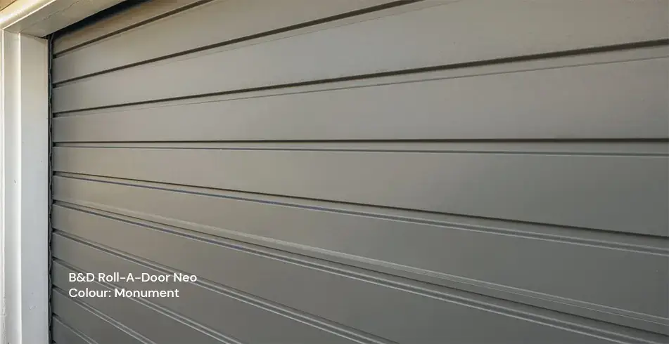 Reliable as Can B&D Roll-A-Door Neo Garage Door Monument