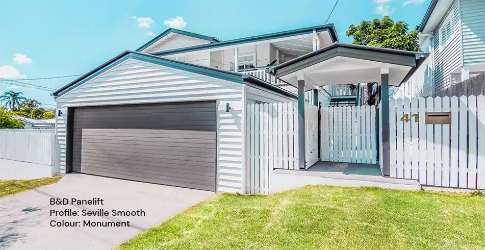 Safe as Can B&D Panelift Seville Garage Door in Monument