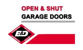 Open Shut Garage Doors Logo Desktop