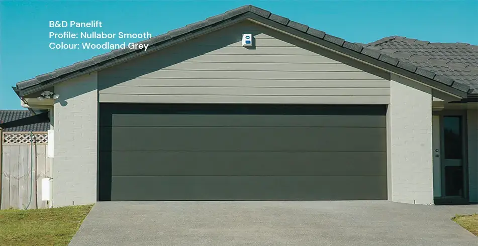 Safe as Can B&D Panelift Nullabor Garage Door in Woodland Grey