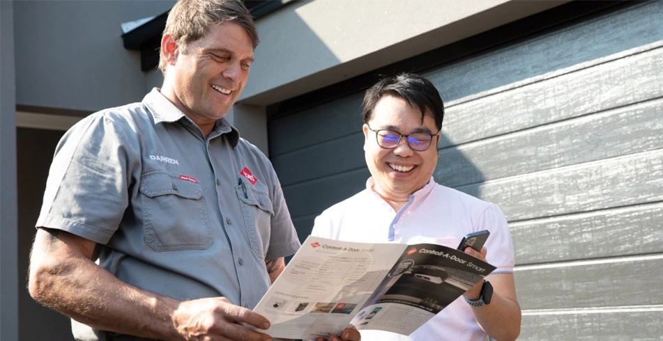 Reliable as Can B&D Happy Customer looking at Garage Door Manual Home