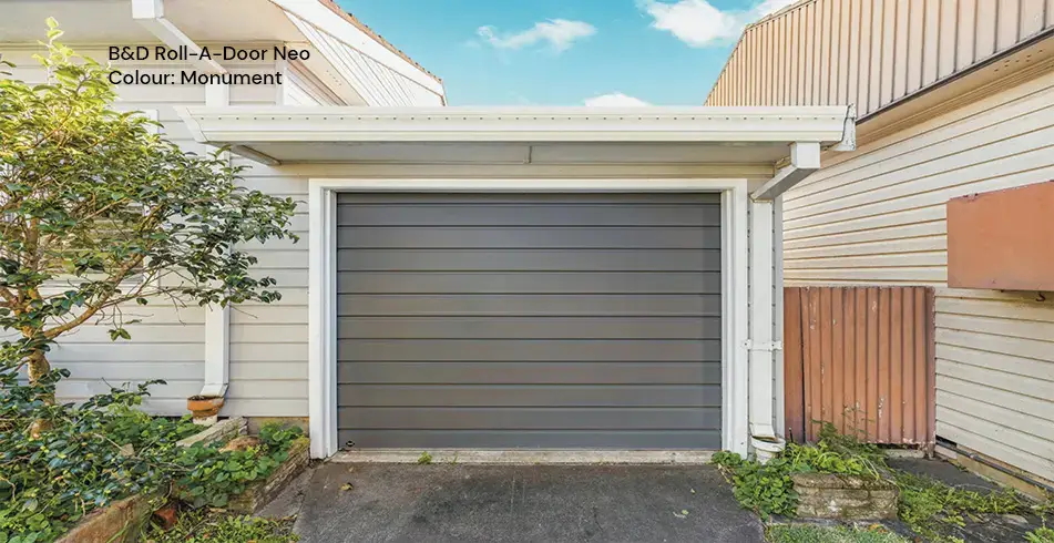 Reliable as Can B&D Roll-A-Door Neo Monument Garage Door