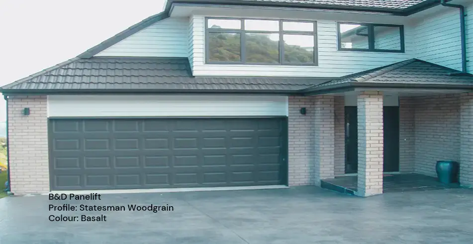 Safe as Can B&D Panelift Statesman Garage Door in Basalt