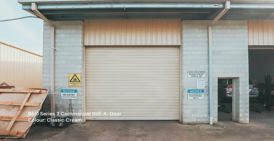 Safe as Can B&D Roll-A-Door Series 2 Classic Cream Industrial Doors
