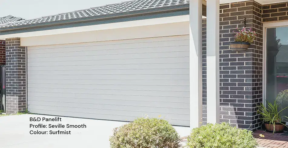 Safe as Can B&D Seville Panelift Garage Door Surfmist