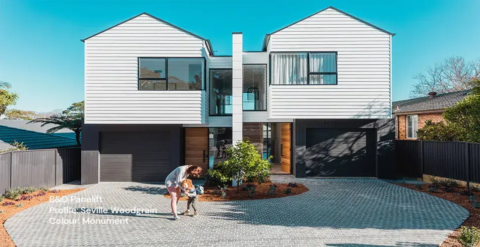 Safe as Can B&D Panelift Seville Woodgrain Garage Door in Monument