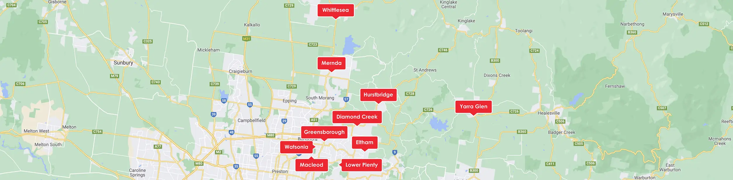 B&D To You Eltham Coverage Map