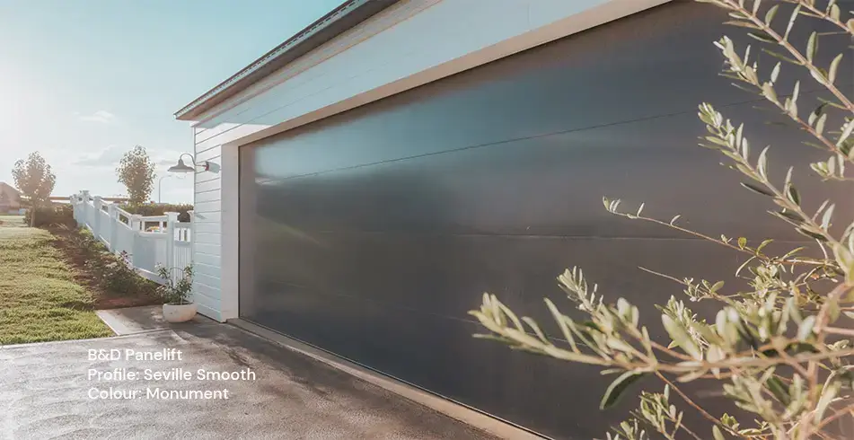 Safe as Can B&D Monument Seville Smooth Panelift Garage Door