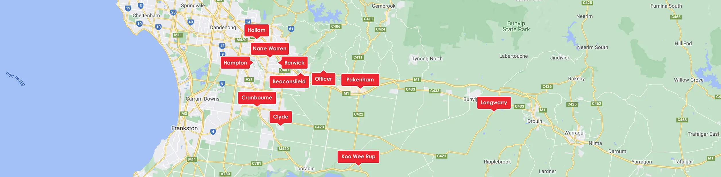 B&D To You Casey Coverage Map