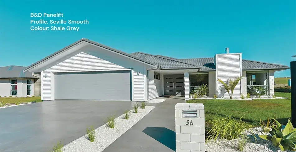 B&D Panelift Garage Door in Shale Grey