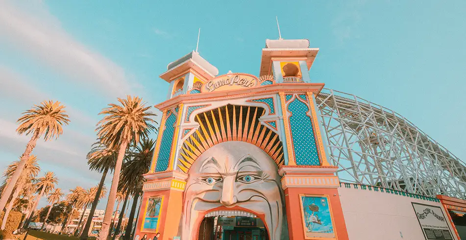 Entrance to Luna Park, Melbourne