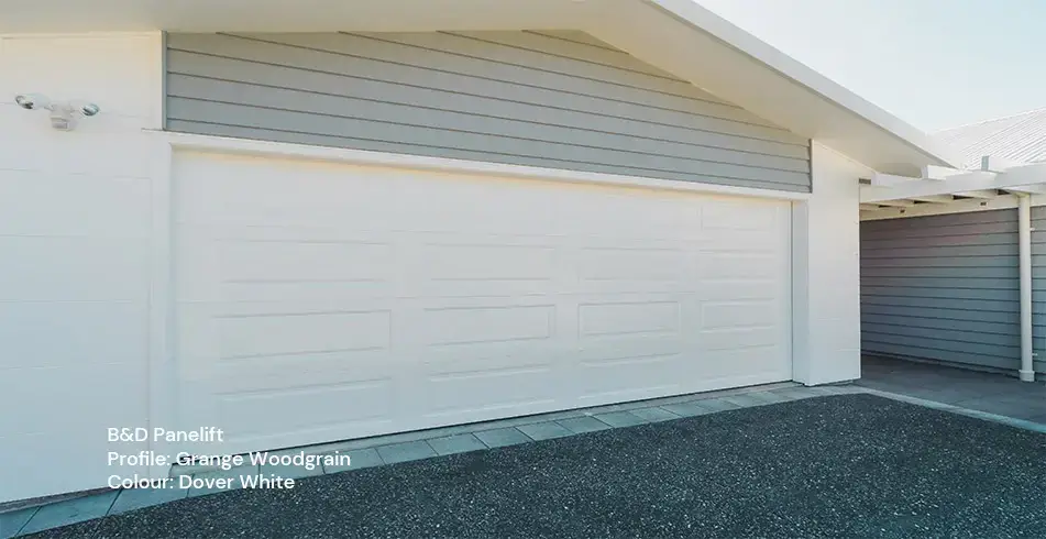 Safe as Can B&D Grange Panelift Garage Door Dover White