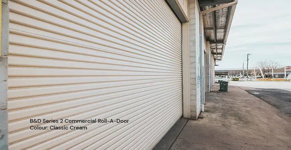 Safe as Can B&D Roll-A-Door Series 2 Classic Cream Industrial Door