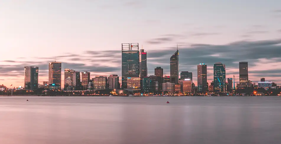 Perth, WA skyline at dusk