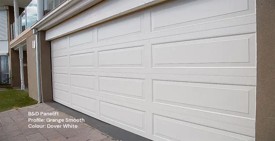 Safe as Can B&D Panelift Grange Dover White Garage Door