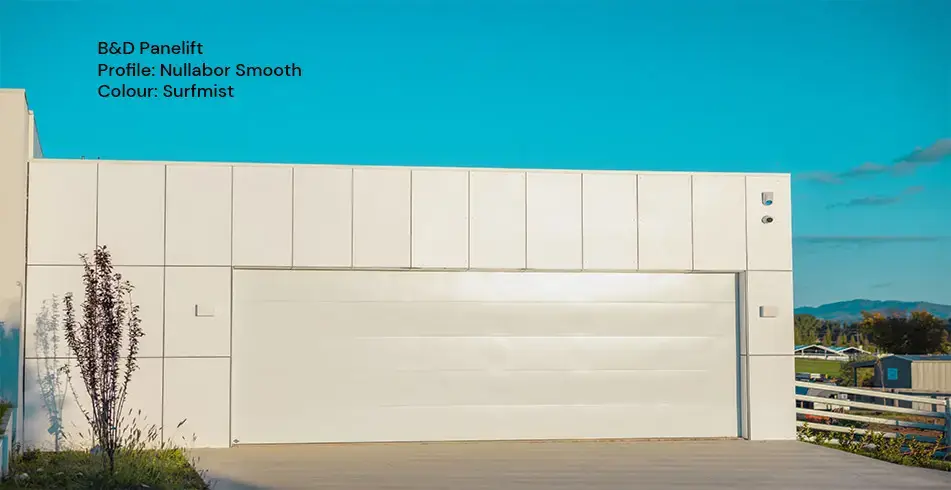 Safe as Can B&D Nullabor Smooth Panelift Garage Door Surfmist